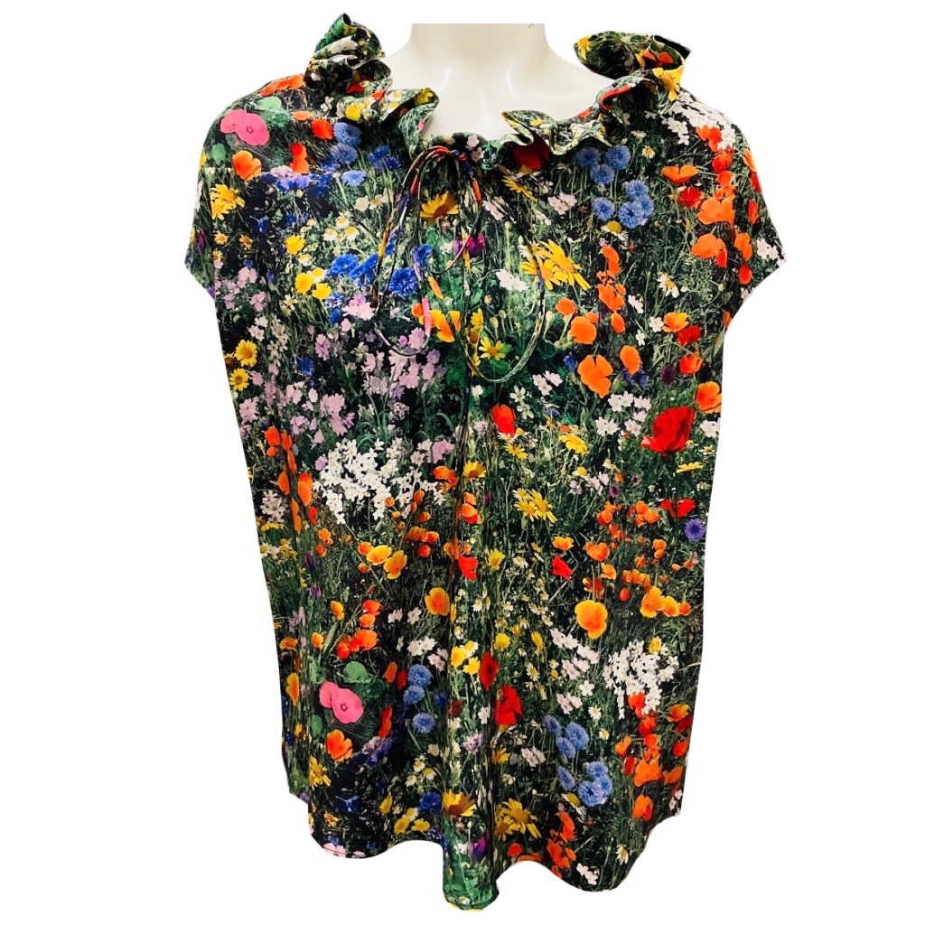 Stella Mccartney Multi Floral Silk Blouse